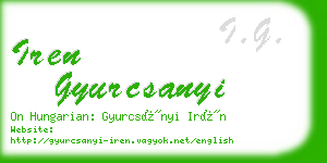 iren gyurcsanyi business card